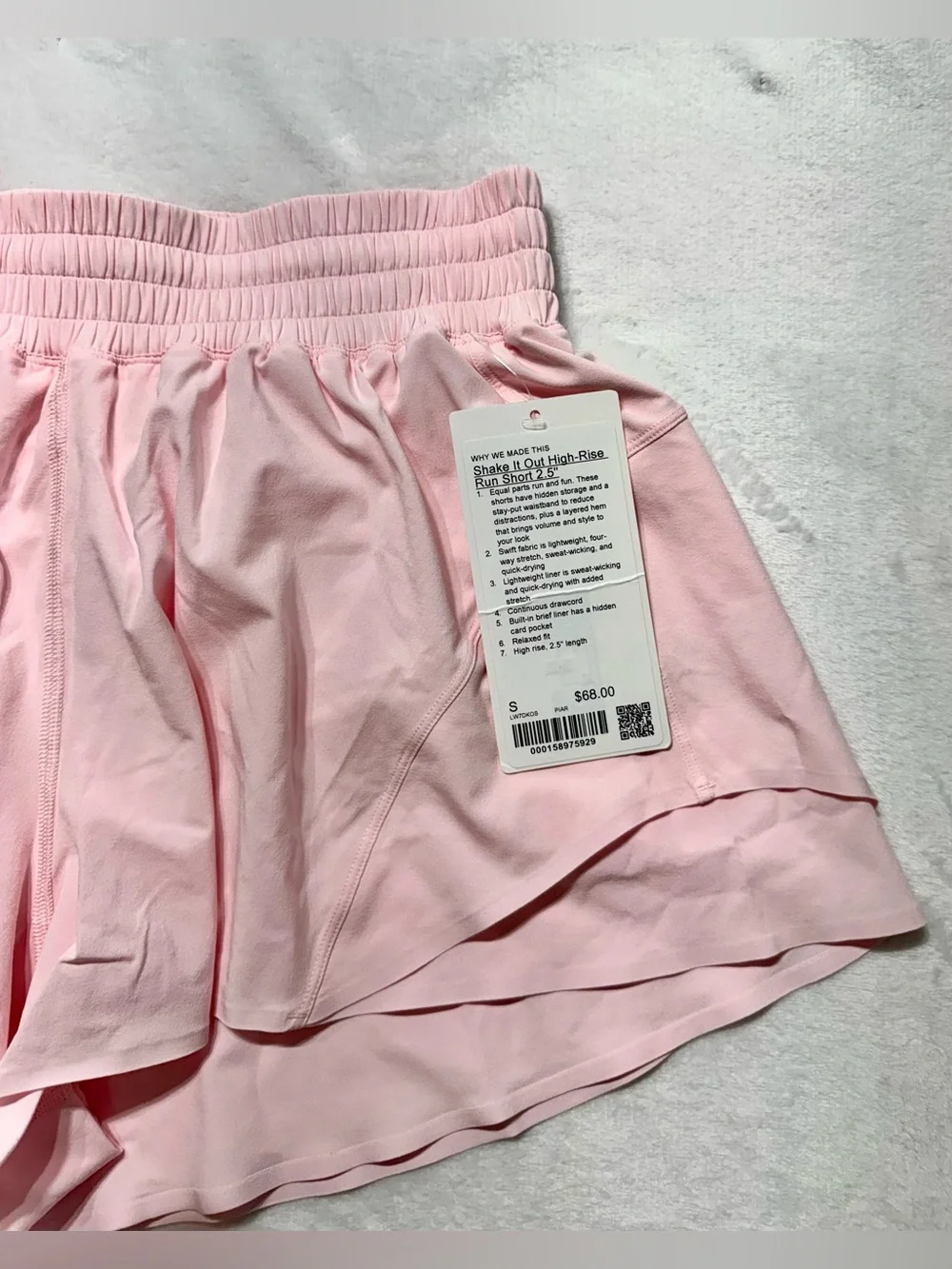 lululemon Women's Pink Shake It Out High-Rise Running Shorts - Picture 3 of 7